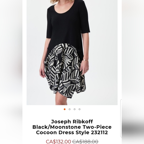 Joseph Ribkoff tropical leaf dress - Picture 8 of 8